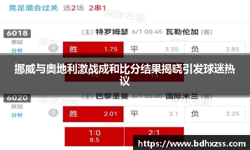 挪威与奥地利激战成和比分结果揭晓引发球迷热议